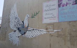 Banski en la frontera entre Israel y Palestina, Julio 2017