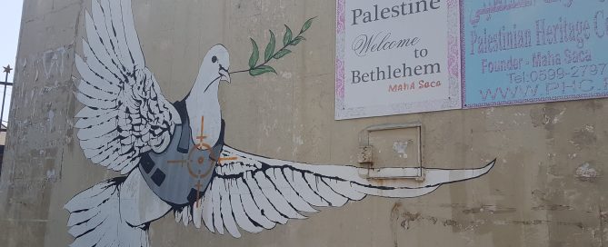 Banski en la frontera entre Israel y Palestina, Julio 2017